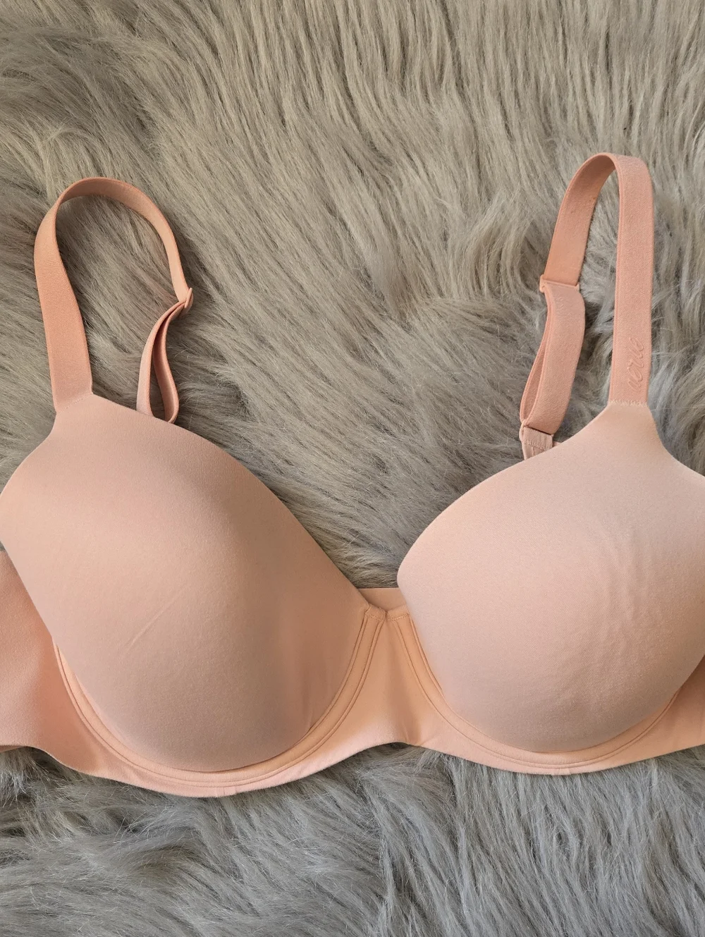 aerie Soft Peach Pink Real Free Full Coverage Lightly Lined Bra - Picture 2 of 12